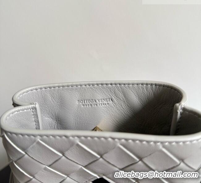 Buy Fashionable Bottega Veneta Andiamo Phone Pouch in Intrecciato Leather 843890 Grey 2026