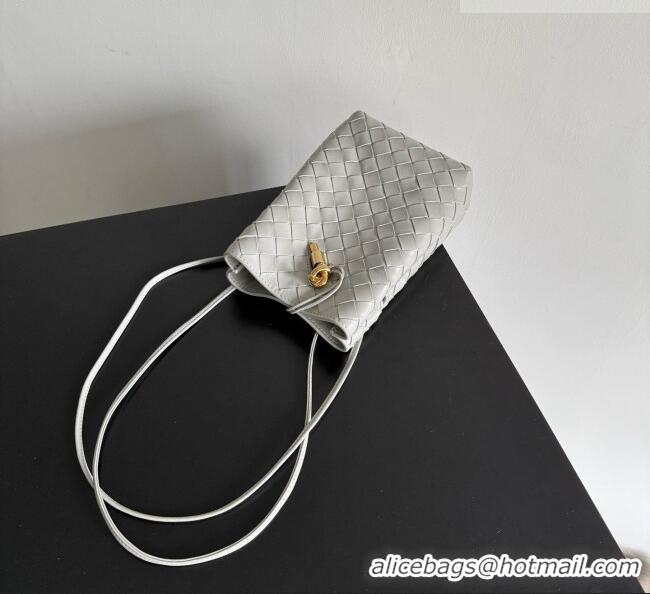 Buy Fashionable Bottega Veneta Andiamo Phone Pouch in Intrecciato Leather 843890 Grey 2026