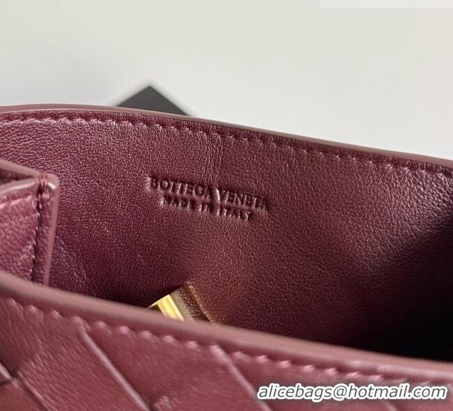 Low Cost Bottega Veneta Andiamo Phone Pouch in Intrecciato Leather 843890 Burgundy 2026