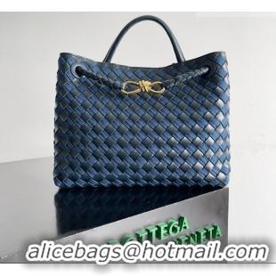 Market Sells Bottega Veneta Medium Andiamo Bag in Denim and Leather BV082665 Blue 2026