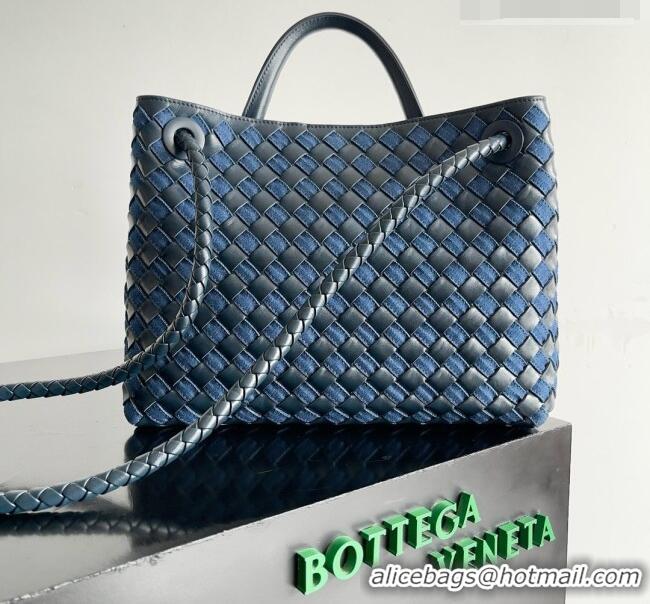 Market Sells Bottega Veneta Medium Andiamo Bag in Denim and Leather BV082665 Blue 2026