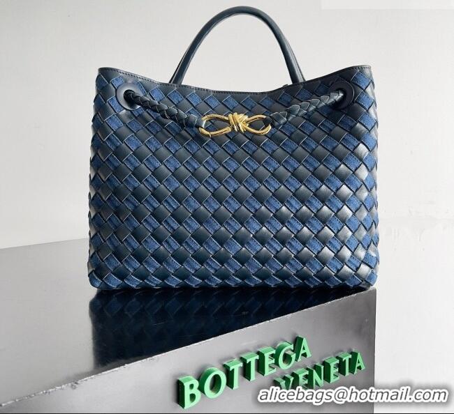 Market Sells Bottega Veneta Medium Andiamo Bag in Denim and Leather BV082665 Blue 2026