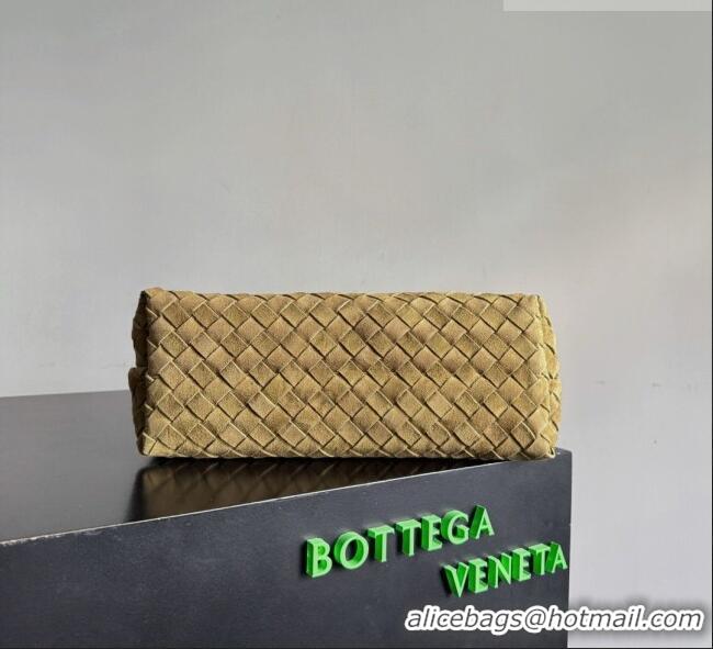 Free Shipping Bottega Veneta Medium Andiamo Bag in Intrecciato Suede BV082666 Green 2026