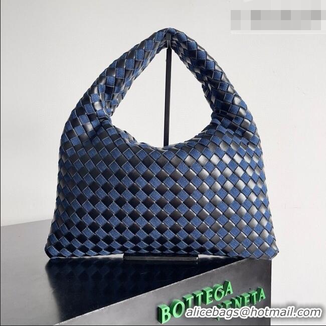 Inexpensive Bottega Veneta Small Hop Hobo Bag Intrecciato Leather and Denim BV082703 Blue 2026