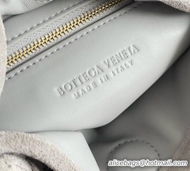 Top Quality Bottega Veneta Small Hop Hobo Bag Intrecciato Suede BV082705 Grey 2026