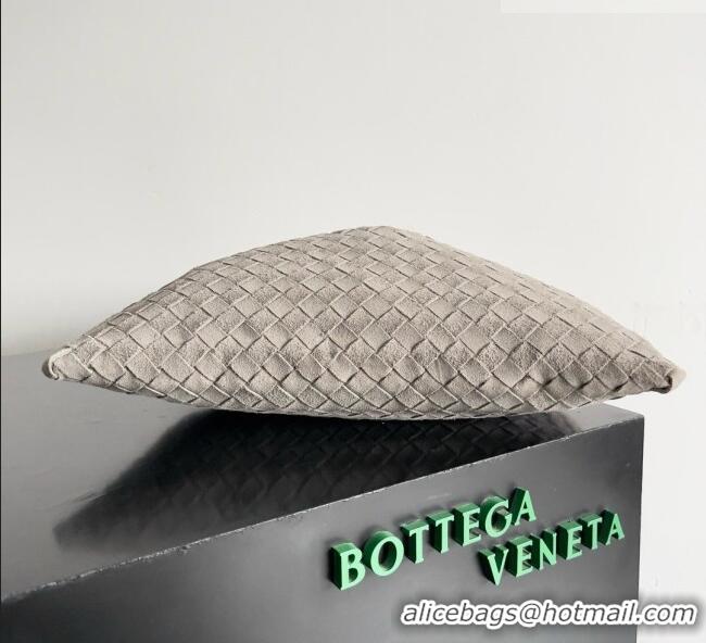Top Quality Bottega Veneta Small Hop Hobo Bag Intrecciato Suede BV082705 Grey 2026