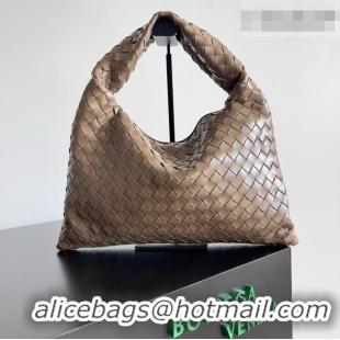 Free Shipping Bottega Veneta Small Hop Hobo Bag Intrecciato Leather BV082706 Khaki Brown 2026