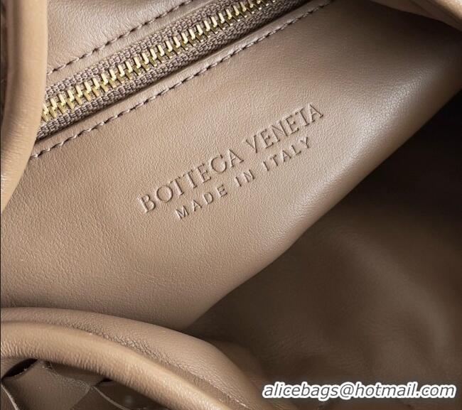 Free Shipping Bottega Veneta Small Hop Hobo Bag Intrecciato Leather BV082706 Khaki Brown 2026
