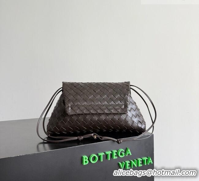 Grade Design Bottega Veneta Giorno Shoulder Bag in Intrecciato Leather 857657 Fondant Brown 2026