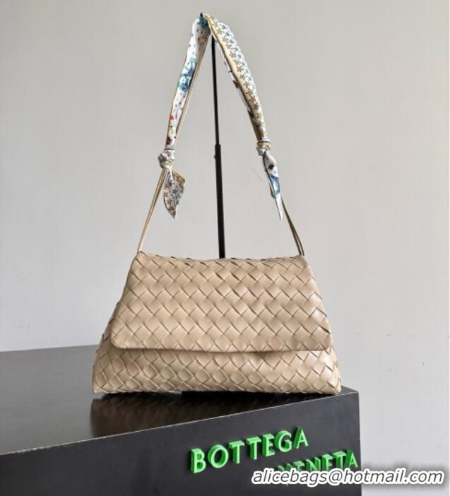 Reasonable Price Bottega Veneta Giorno Shoulder Bag in Intrecciato Leather 857657 Beige 2026