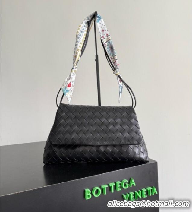 Specials Discount Bottega Veneta Giorno Shoulder Bag in Intrecciato Leather 857657 Black 2026