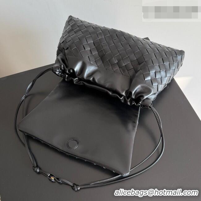 Specials Discount Bottega Veneta Giorno Shoulder Bag in Intrecciato Leather 857657 Black 2026