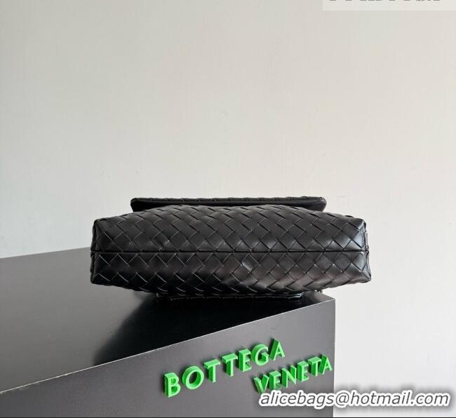 Specials Discount Bottega Veneta Giorno Shoulder Bag in Intrecciato Leather 857657 Black 2026