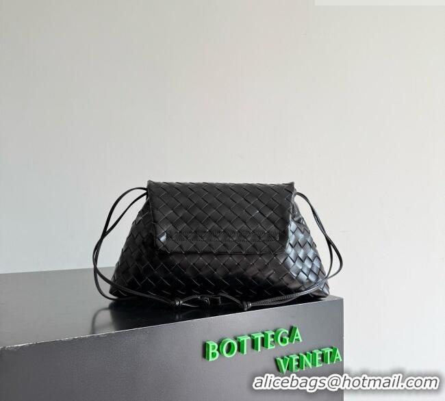Specials Discount Bottega Veneta Giorno Shoulder Bag in Intrecciato Leather 857657 Black 2026