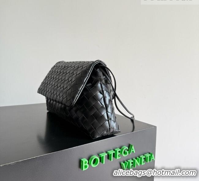 Specials Discount Bottega Veneta Giorno Shoulder Bag in Intrecciato Leather 857657 Black 2026