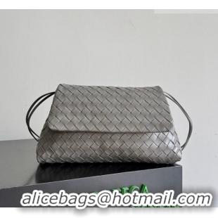 Classic Specials Bottega Veneta Giorno Shoulder Bag in Intrecciato Leather 857657 Grey 2026
