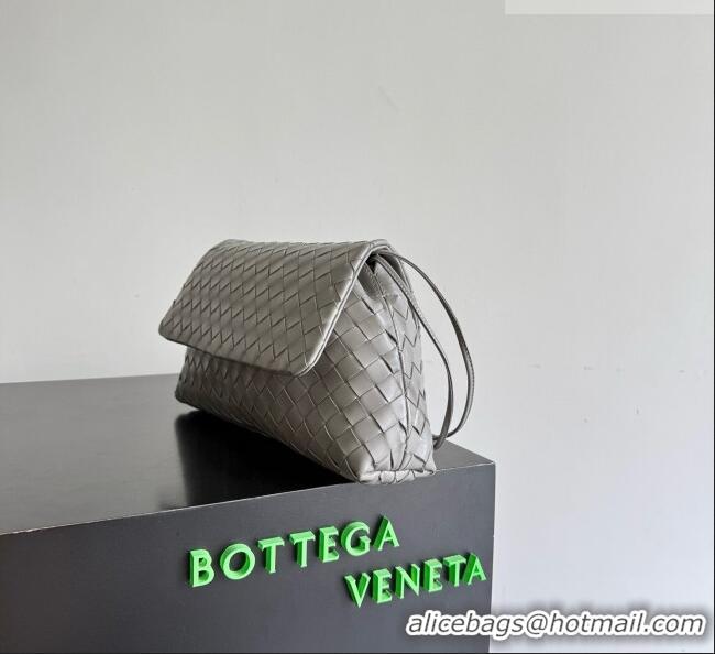 Classic Specials Bottega Veneta Giorno Shoulder Bag in Intrecciato Leather 857657 Grey 2026