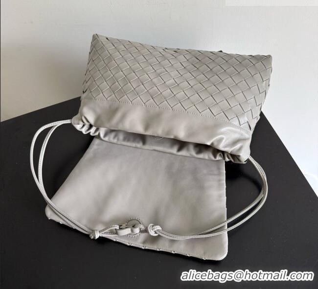Classic Specials Bottega Veneta Giorno Shoulder Bag in Intrecciato Leather 857657 Grey 2026