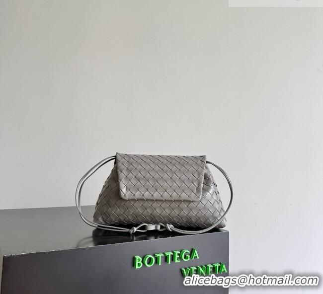 Classic Specials Bottega Veneta Giorno Shoulder Bag in Intrecciato Leather 857657 Grey 2026