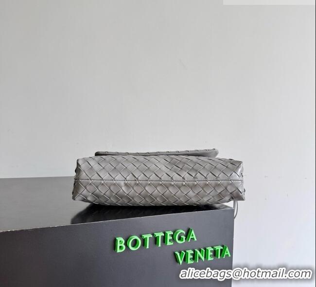 Classic Specials Bottega Veneta Giorno Shoulder Bag in Intrecciato Leather 857657 Grey 2026