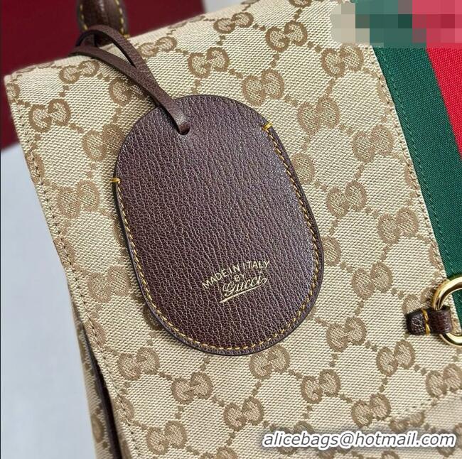 Unique Style Gucci Paparazzo Large Top Handle Bag in Sand and dark brown GG Canvas 875019 2026