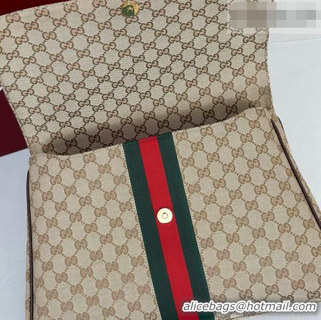 Unique Style Gucci Paparazzo Large Top Handle Bag in Sand and dark brown GG Canvas 875019 2026