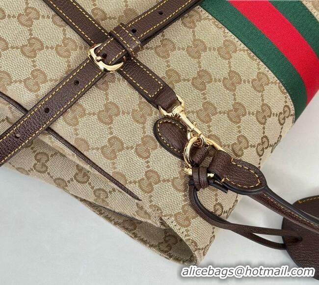 Unique Style Gucci Paparazzo Large Top Handle Bag in Sand and dark brown GG Canvas 875019 2026
