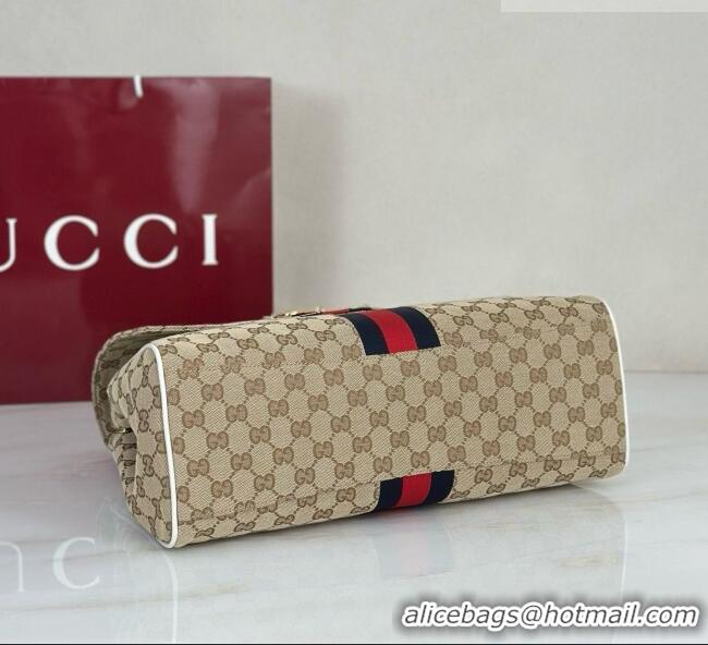 Top Design Gucci Paparazzo Large Top Handle Bag in Sand and dark brown GG Canvas 875019 White 2026