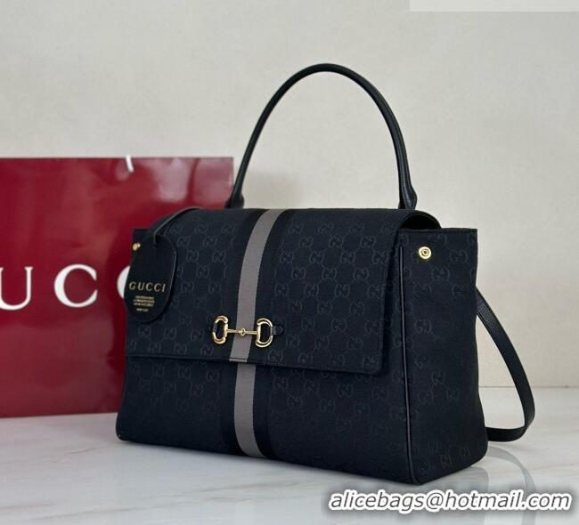 Well Crafted Gucci Paparazzo Large Top Handle Bag in GG Canvas 875019 Black 2026