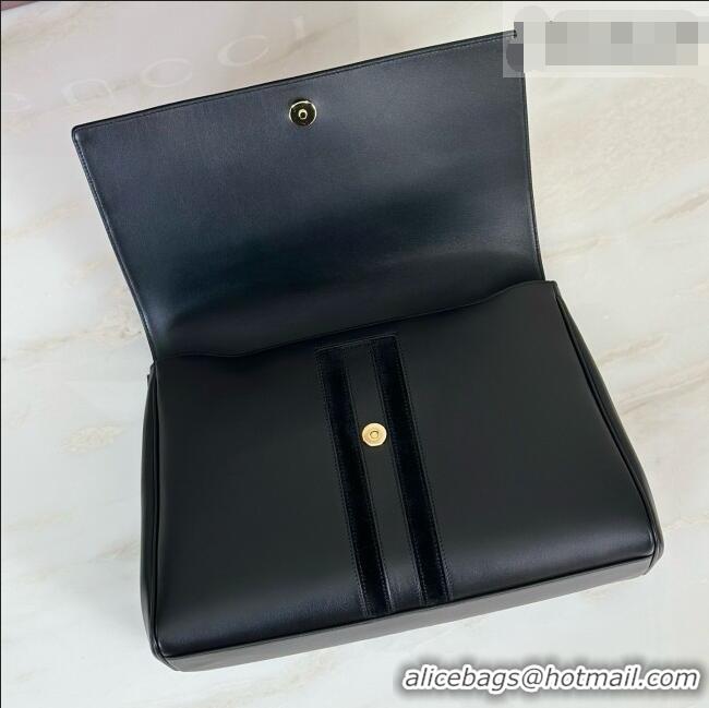 Good Discount Gucci Paparazzo Large Top Handle Bag in Calfskin & Suede 875019 Black 2026