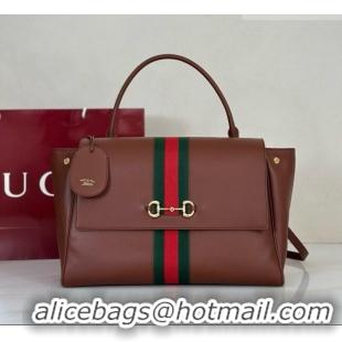 Buy Cheapest Gucci Paparazzo Large Top Handle Bag in Brown Calfskin & Web 875019 2026