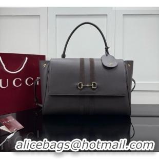 Sophisticated Gucci Paparazzo Large Top Handle Bag in Dark Brown Calfskin & Suede 875019 2026