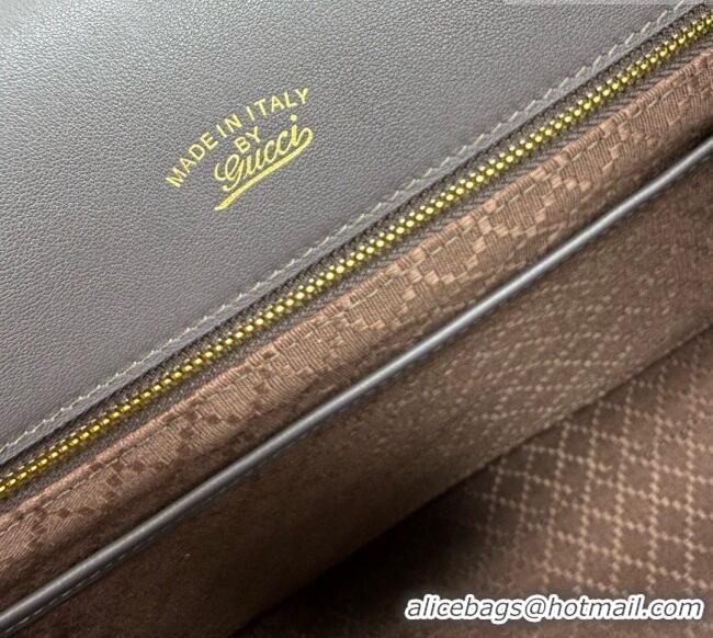 Sophisticated Gucci Paparazzo Large Top Handle Bag in Dark Brown Calfskin & Suede 875019 2026
