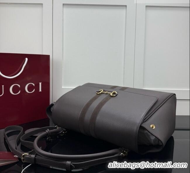 Sophisticated Gucci Paparazzo Large Top Handle Bag in Dark Brown Calfskin & Suede 875019 2026