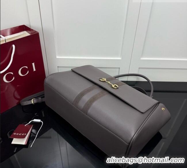 Sophisticated Gucci Paparazzo Large Top Handle Bag in Dark Brown Calfskin & Suede 875019 2026