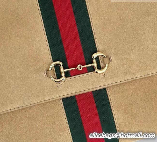Traditional Discount Gucci Paparazzo Large Top Handle Bag in Light Brown Suede 875019 2026