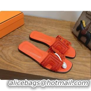 Stylish Hermes Oran Sandals H091554 Orange 2026