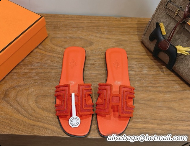 Stylish Hermes Oran Sandals H091554 Orange 2026