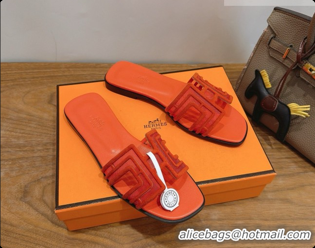 Stylish Hermes Oran Sandals H091554 Orange 2026
