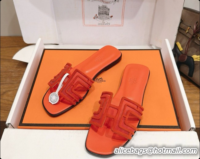 Stylish Hermes Oran Sandals H091554 Orange 2026