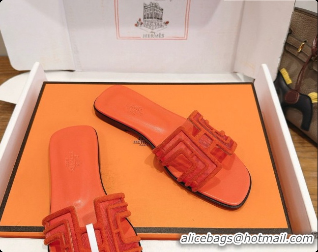 Stylish Hermes Oran Sandals H091554 Orange 2026