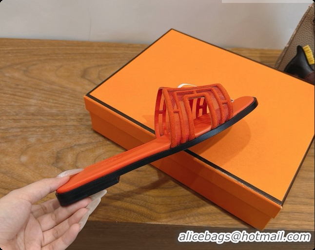 Stylish Hermes Oran Sandals H091554 Orange 2026