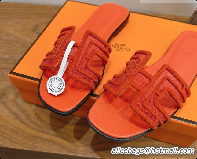 Stylish Hermes Oran Sandals H091554 Orange 2026
