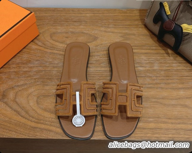 Unique Style Hermes Oran Sandals H091556 Brown 2026