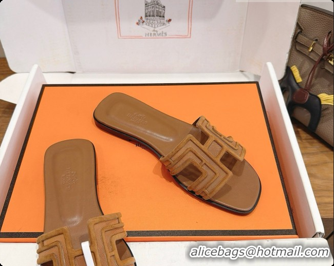 Unique Style Hermes Oran Sandals H091556 Brown 2026