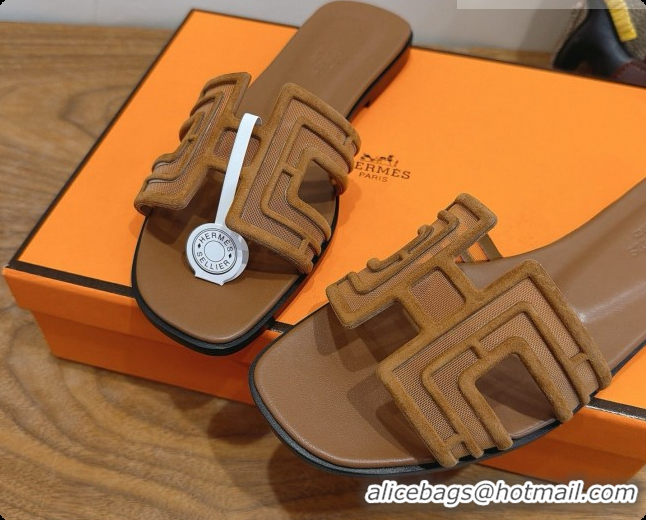 Unique Style Hermes Oran Sandals H091556 Brown 2026