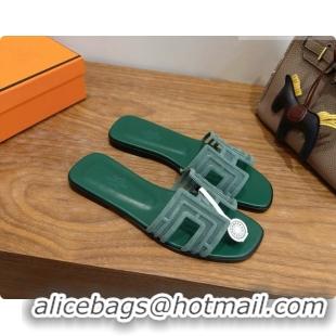 Hot Style Hermes Oran Sandals H091557 Green 2026