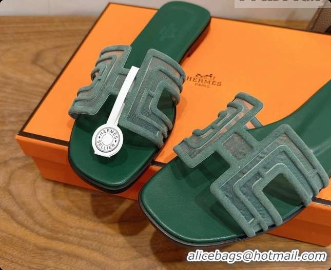 Hot Style Hermes Oran Sandals H091557 Green 2026