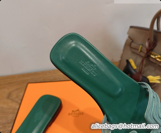Hot Style Hermes Oran Sandals H091557 Green 2026