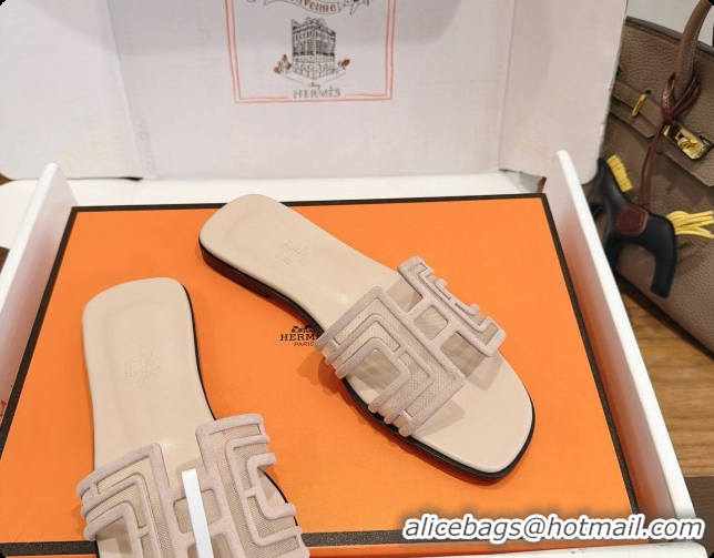 Sumptuous Hermes Oran Sandals H091559 Beige 2026